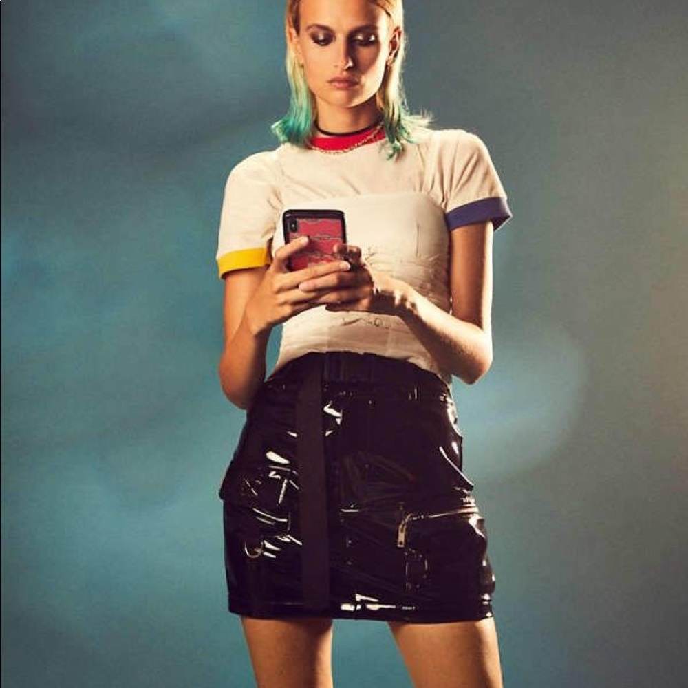 Iamgia patent leather skirt